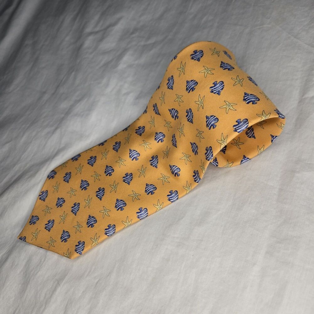 TANGO SILK NECKTIE‎ - Fish And Starfish  Pattern - Picture 2 of 5